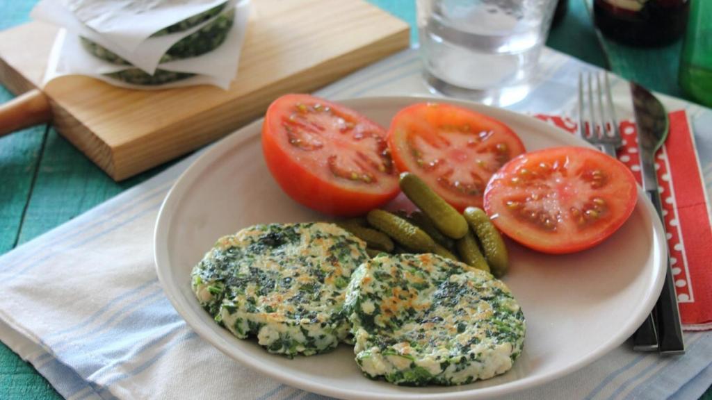 Hamburguesas de pollo y espinacas