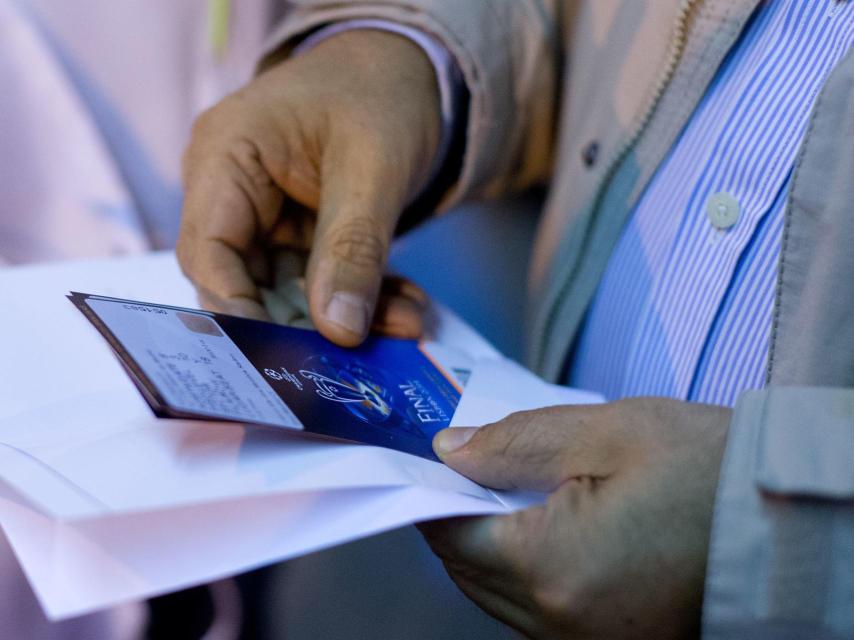 Entrada para la final Real Madrid-Atlético de 2014.