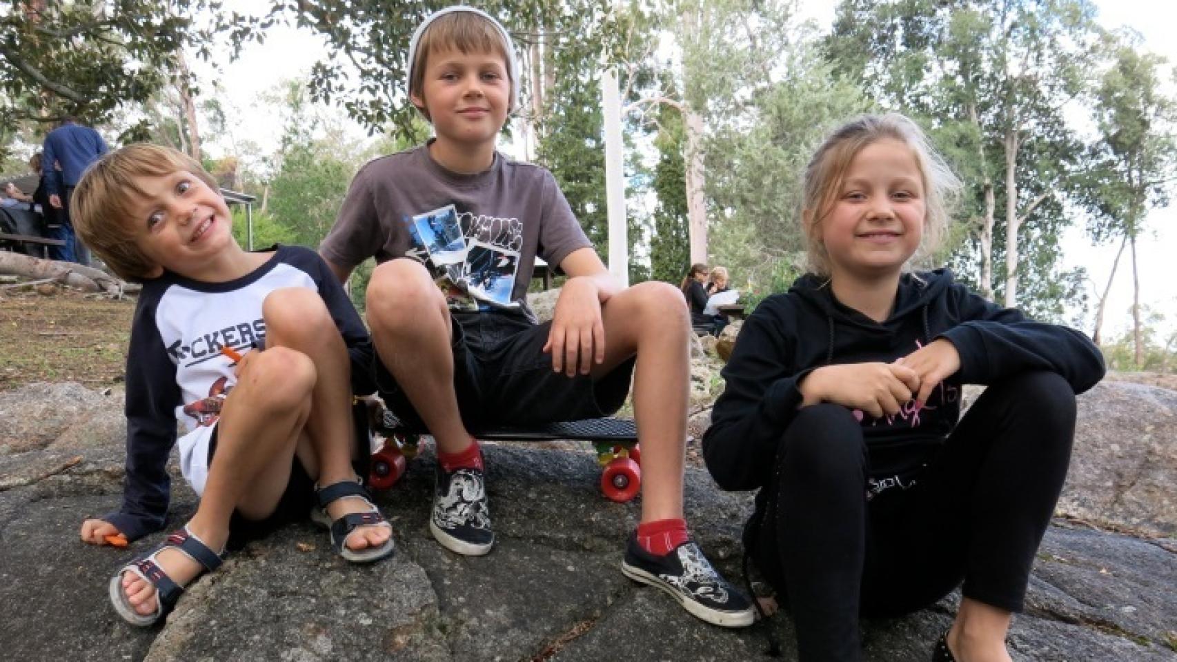 Otis, Mo y Evie Maslin.