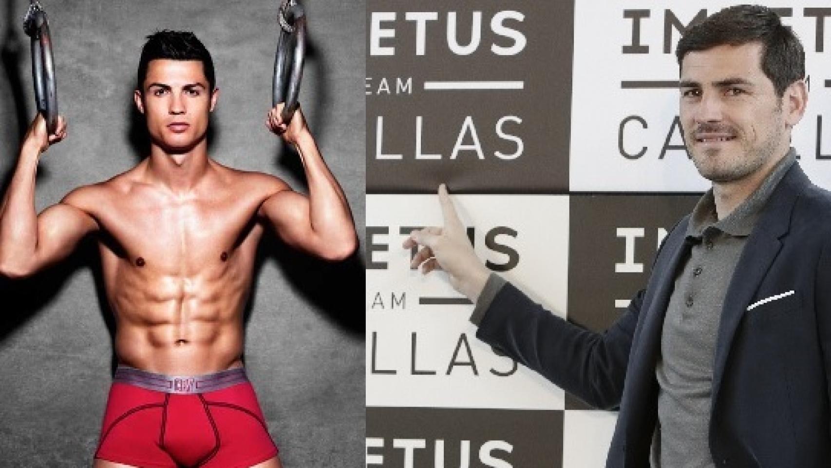Cristiano posa en calzoncillos para su campaña mientras Iker lo hace vestido
