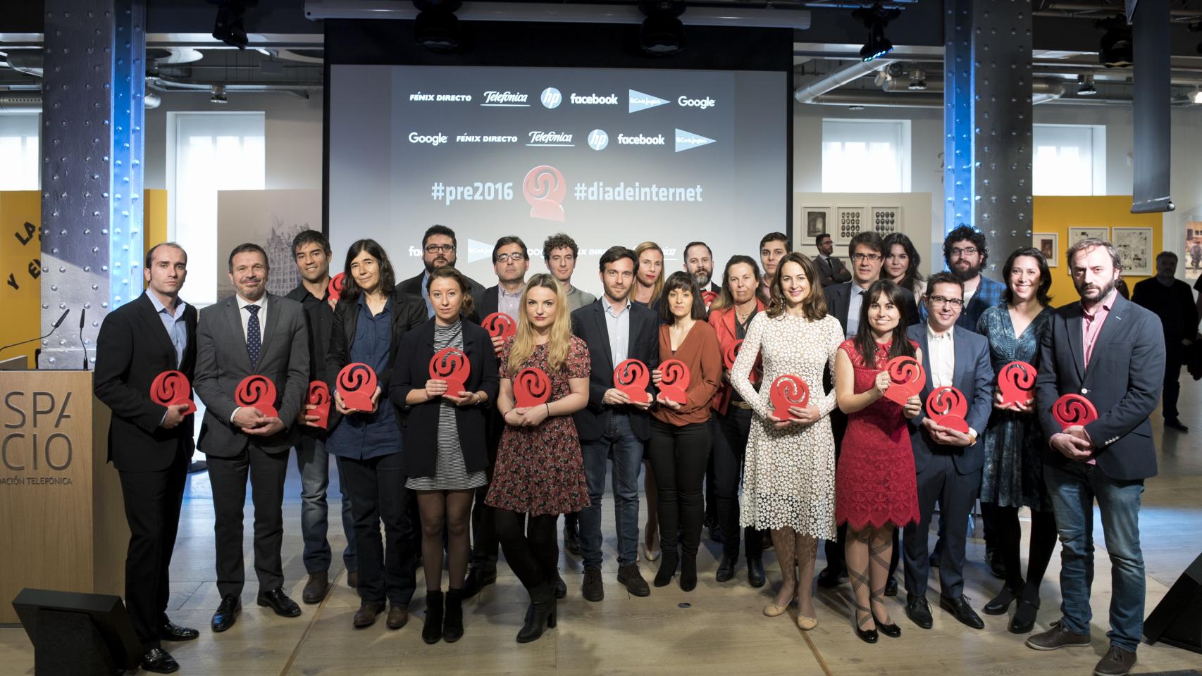 Los premiados tras la ceremonia.