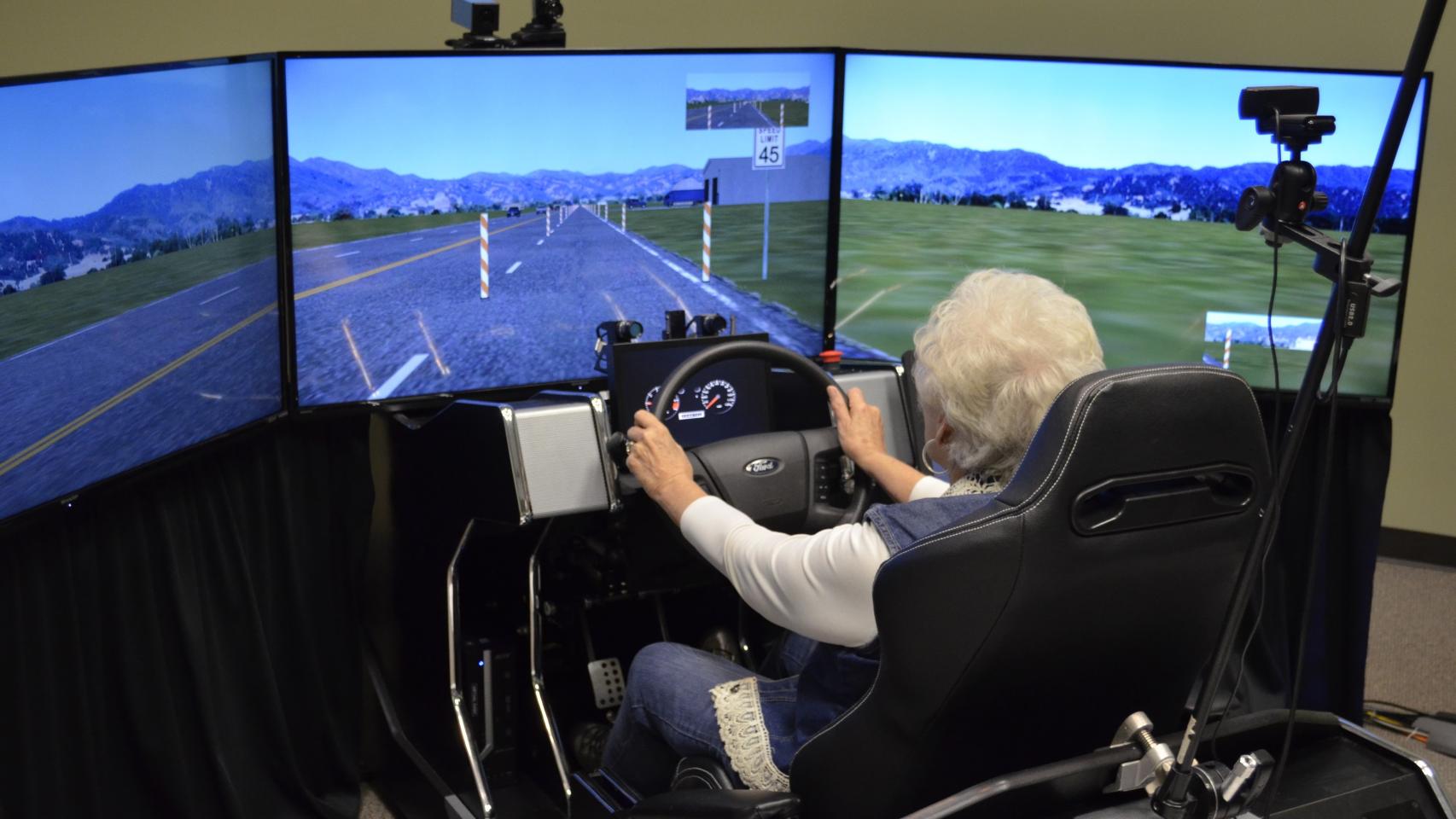 Una de las participantes en el experimento sobre estrés al volante.