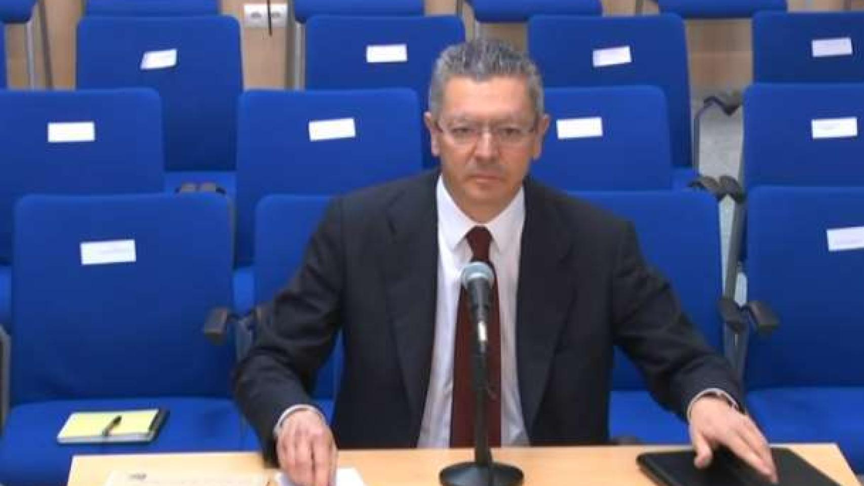 Alberto Ruiz Gallardón durante su declaración