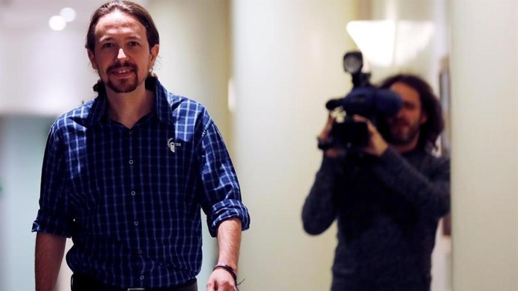 El líder de Podemos Pablo Iglesias, en el Congreso de los Diputados/Sergio Barrenechea/EFE