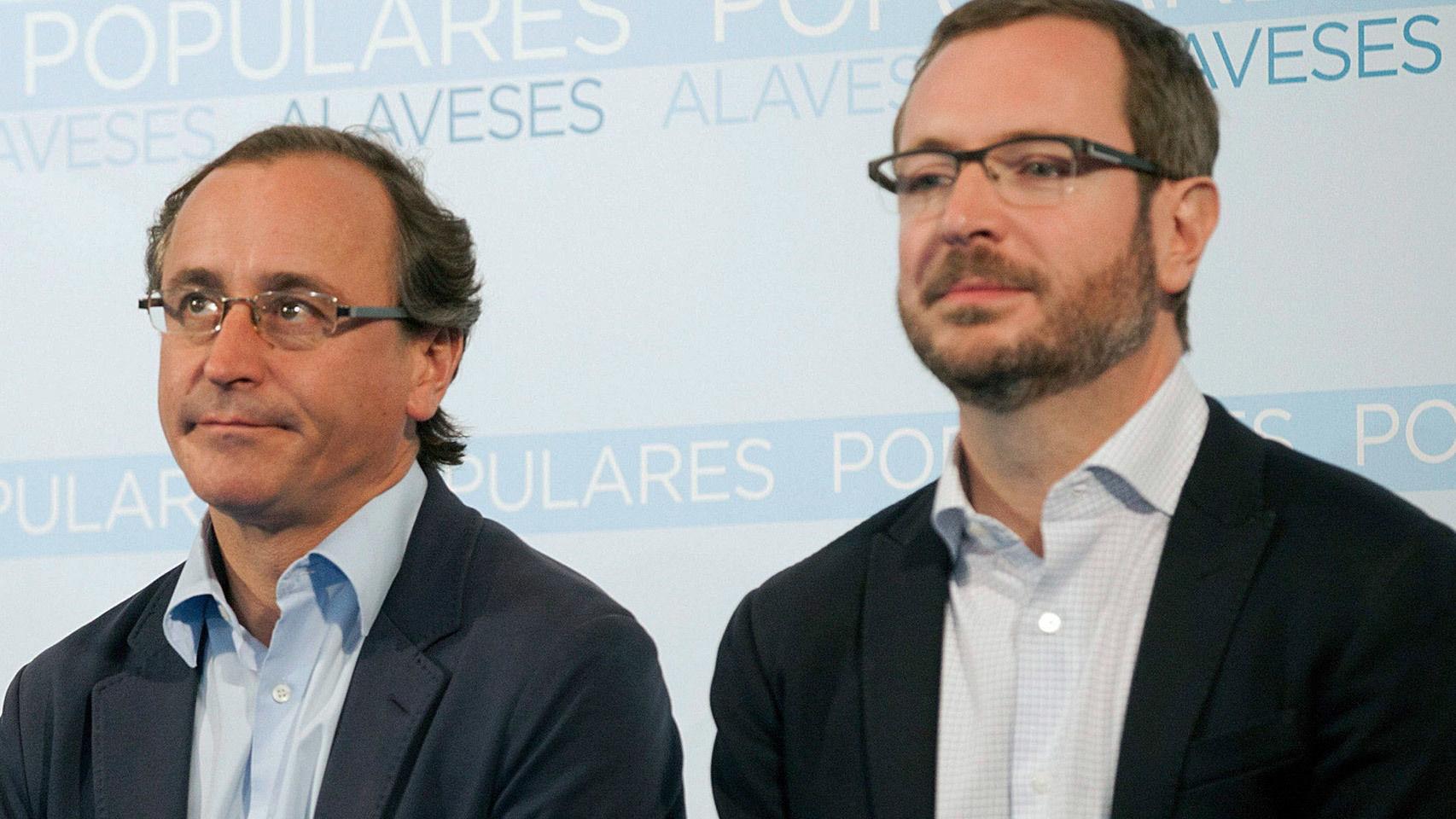 Alfonso Alonso y Javier Maroto, en un acto electoral