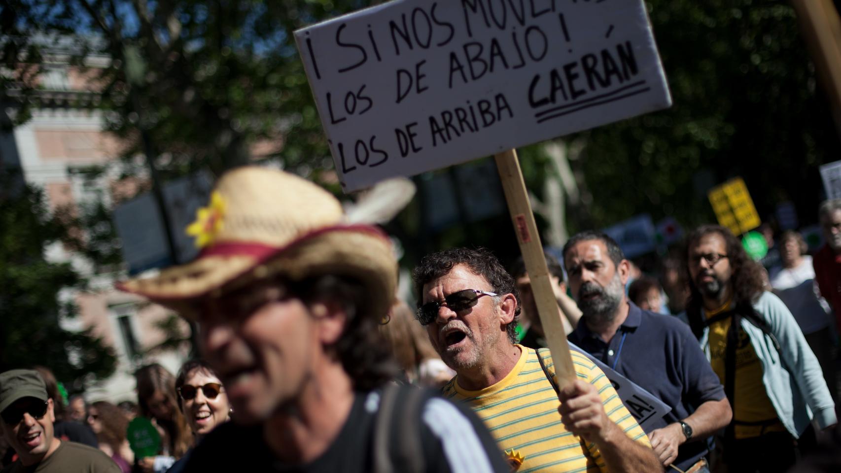 Marcha de Protesta en Sol en el segundo aniversario del 15M.