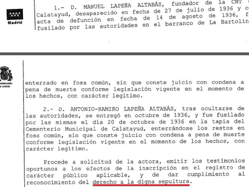 Captura del auto del juez José Manuel Delgado.