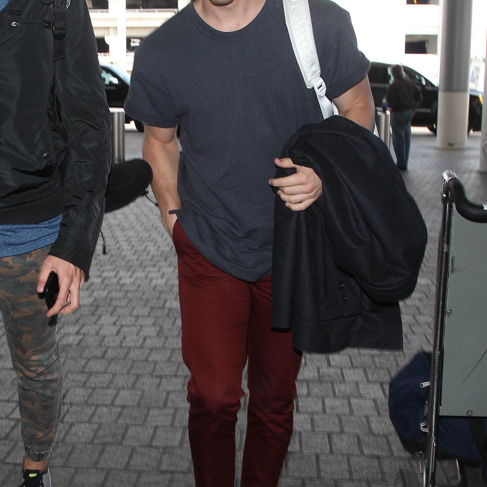 El cantante a su llegada a Mallorca