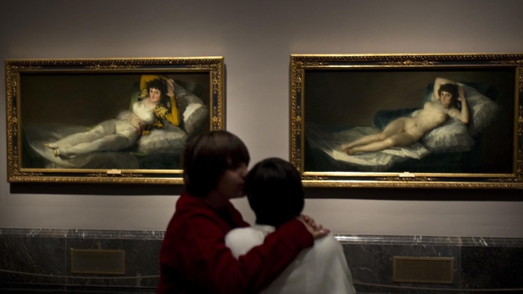 Sala Goya, con las majas al fondo.