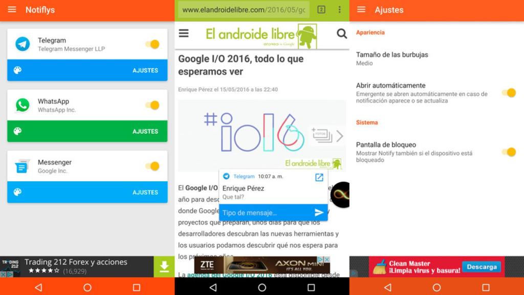 Notifly, notificaciones flotantes para Whatsapp y Telegram