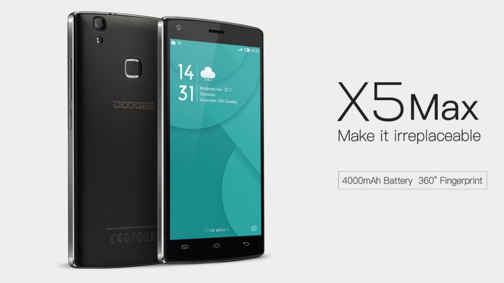 Doogee X5 Max, el móvil con batería de 4000mAh y lector de huellas por solo 59€
