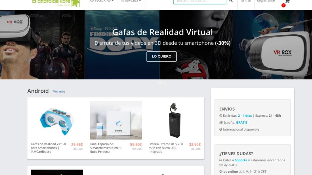 Nueva tienda de El Androide Libre