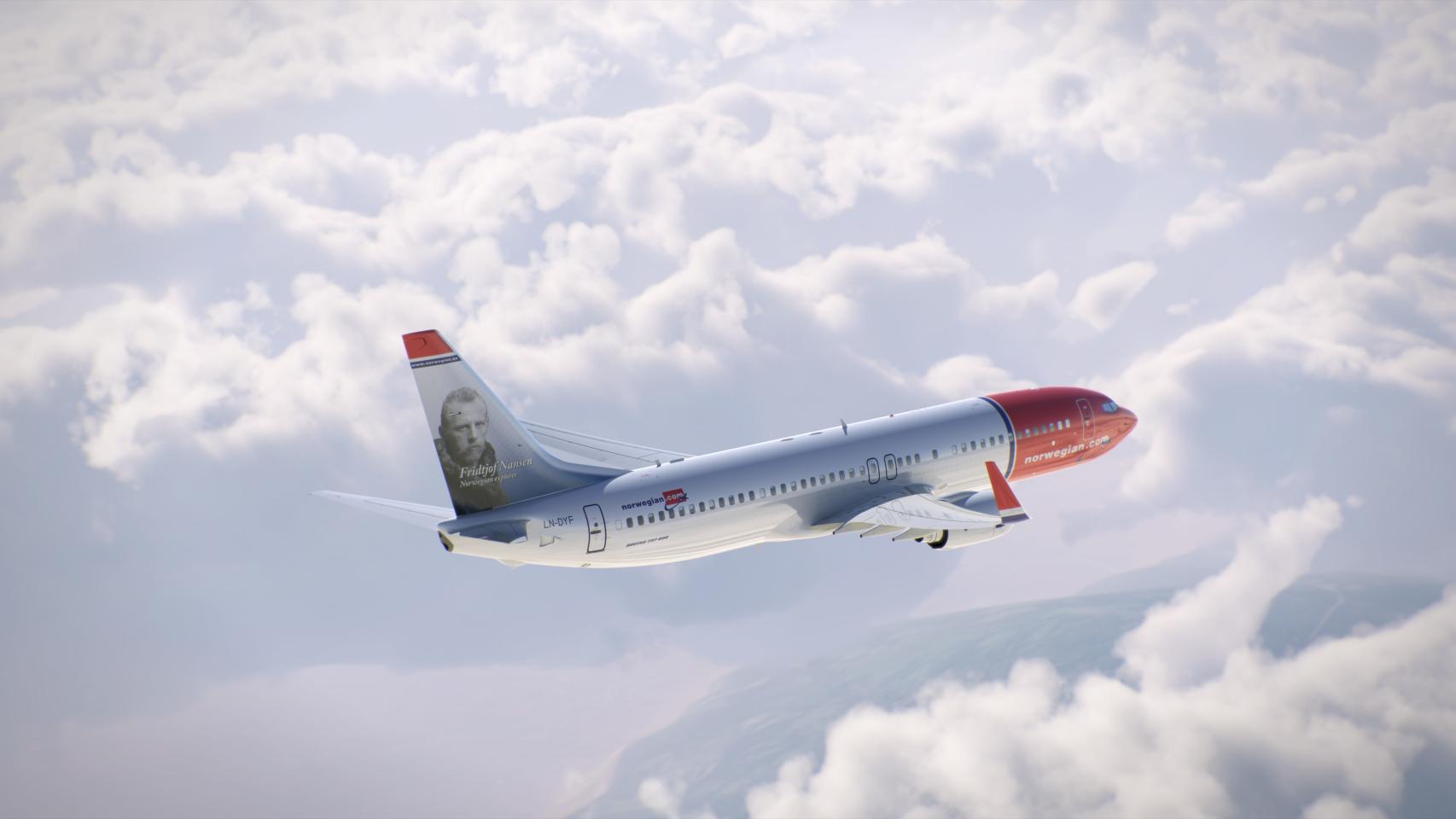 Un avión de Norwegian.