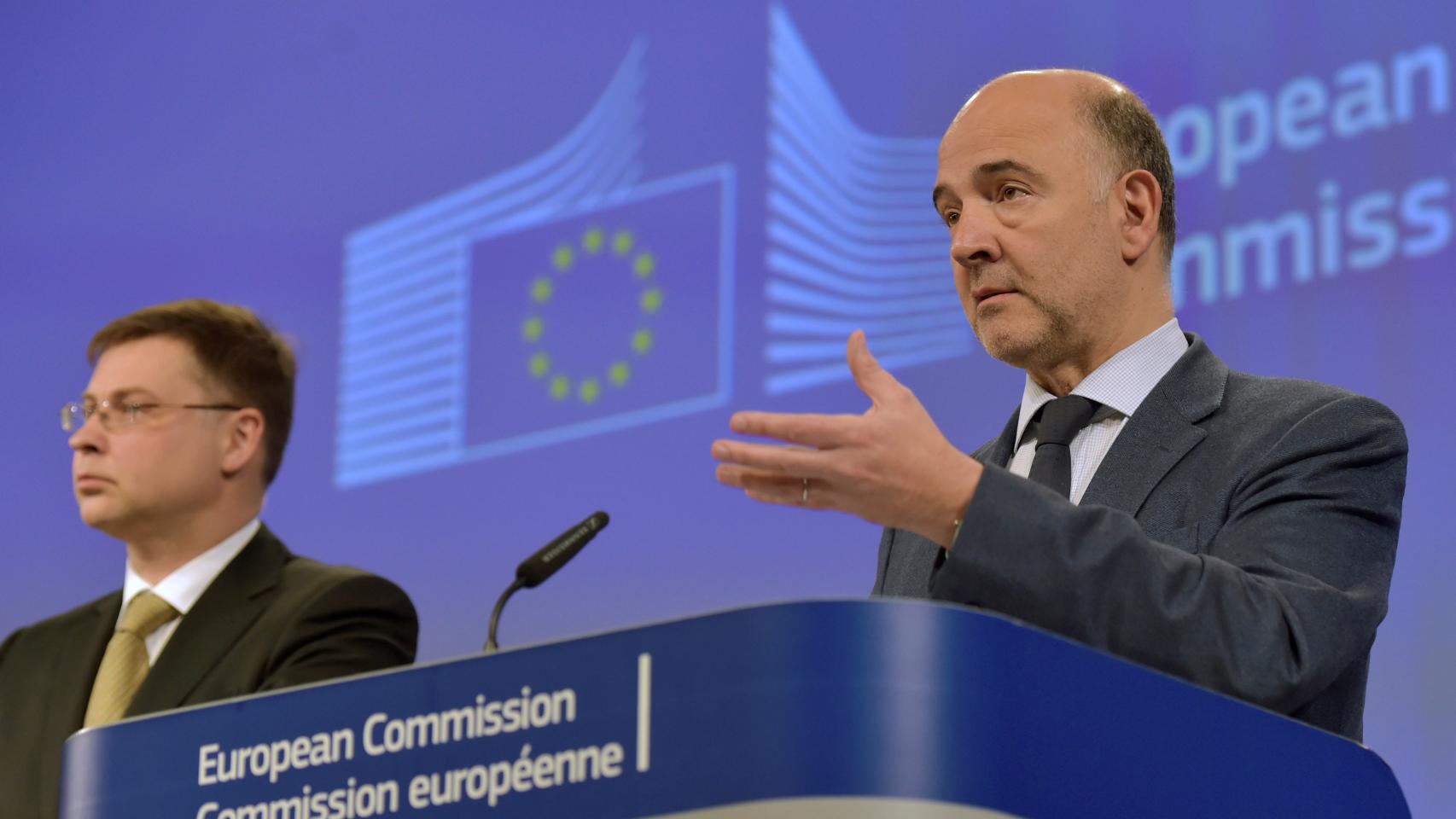 Los comisarios económicos, Valdis Dombrovskis y Pierre Moscovici
