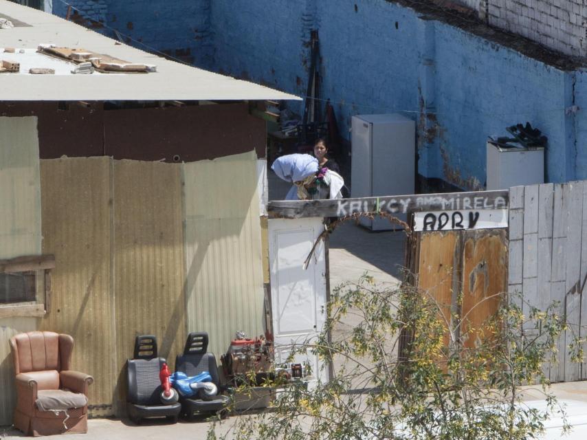 Fachada de la chabola en la que vivía Verzinia