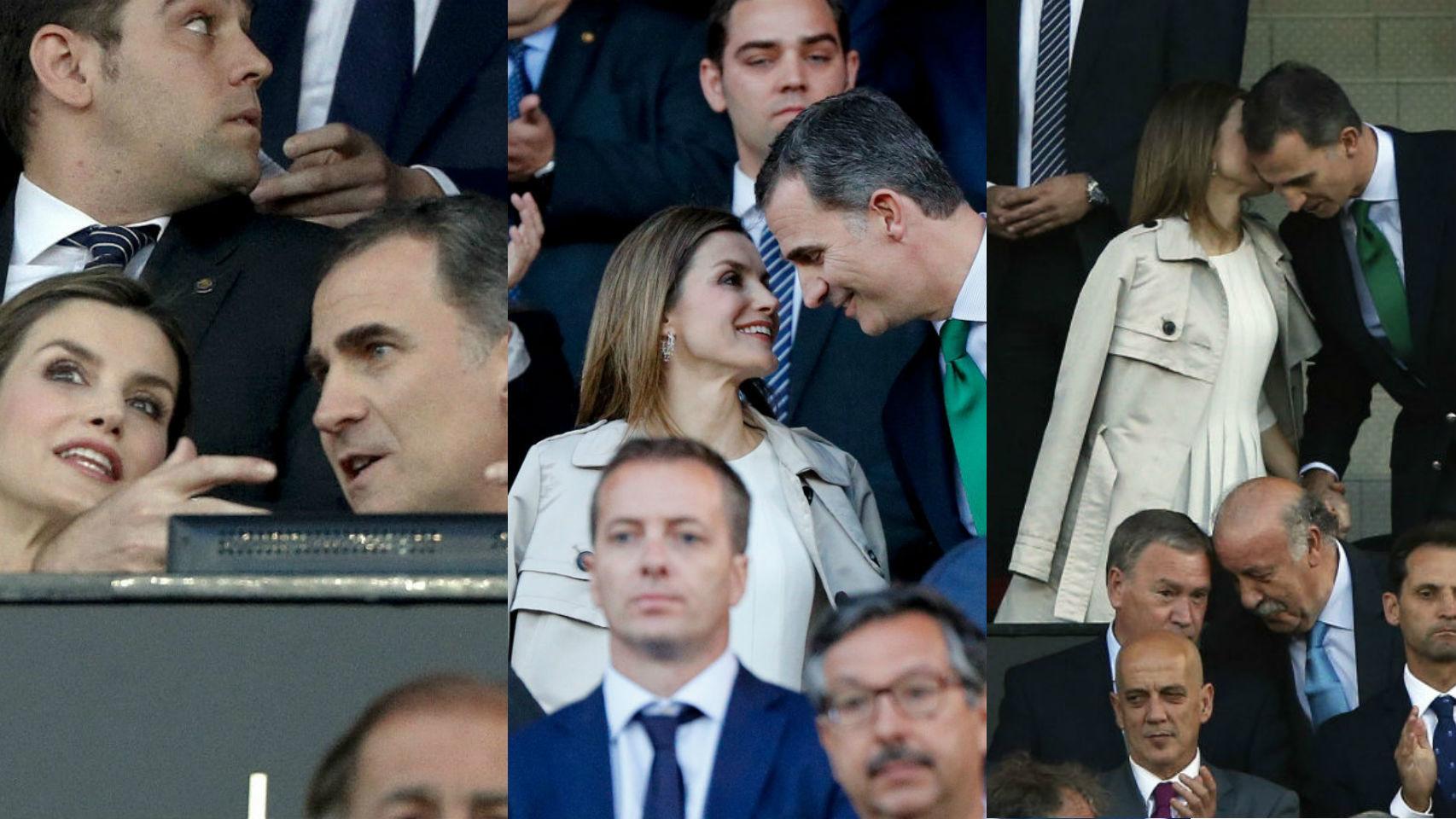 La Reina no paró de hablar durante el partido y se mostró más cariñosa de lo habitual