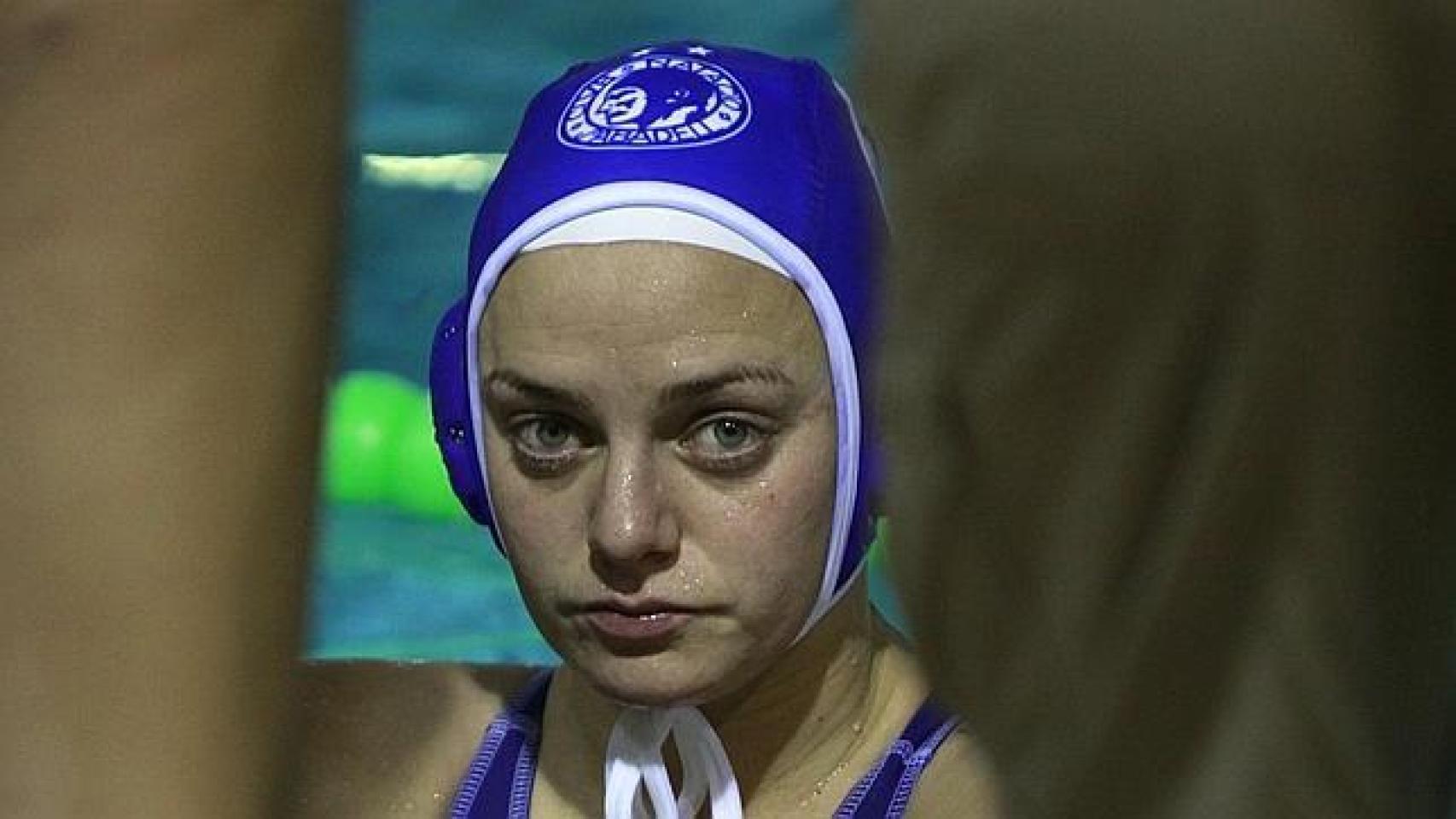 Pareja durante un partido con el CN Sabadell.