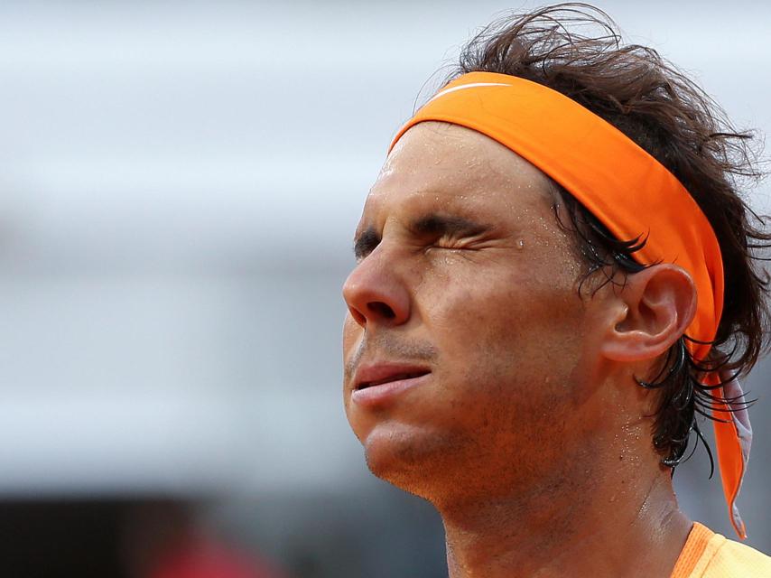 Nadal durante su último partido en Roma ante Djokovic.