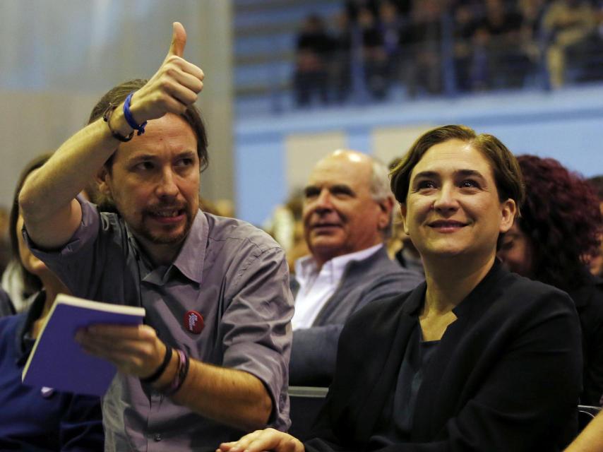 Iglesias y Colau en un mitin conjunto en la campaña del 20-D.