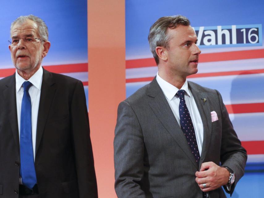 Van der Bellen y Hofer representan visiones políticas opuestas.