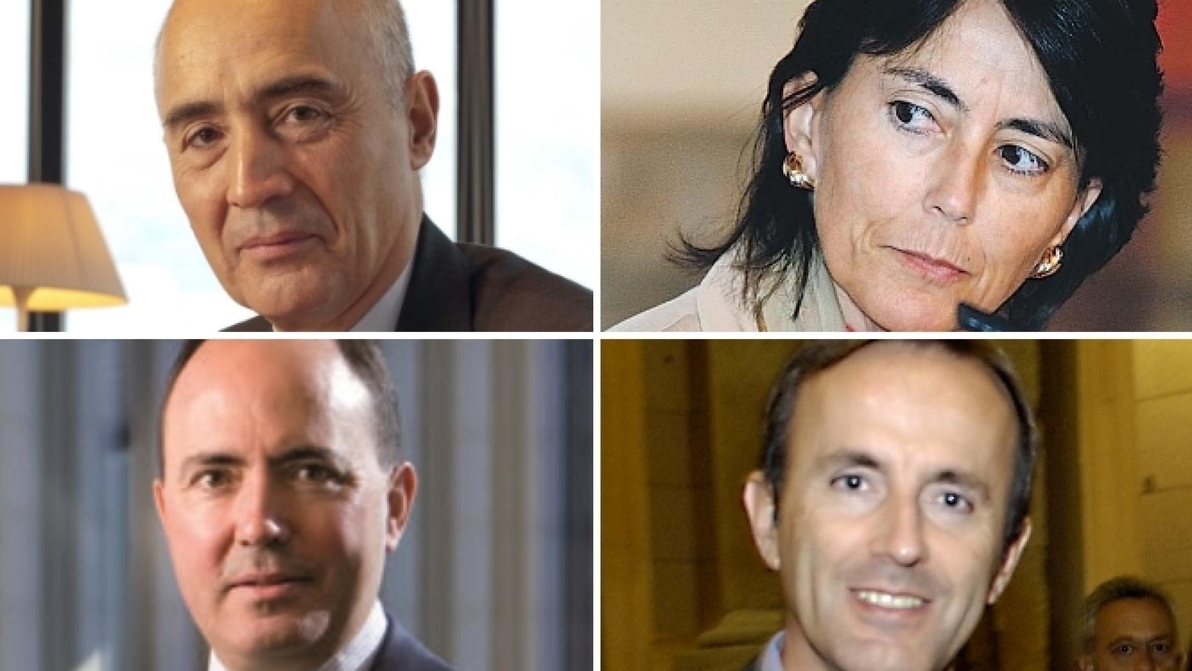 Rafael del Pino (arriba a la izquierda), María del Pino (arriba a la derecha), Leopoldo del Pino (abajo a la izquierda) y Joaquín del Pino (abajo a la derecha)