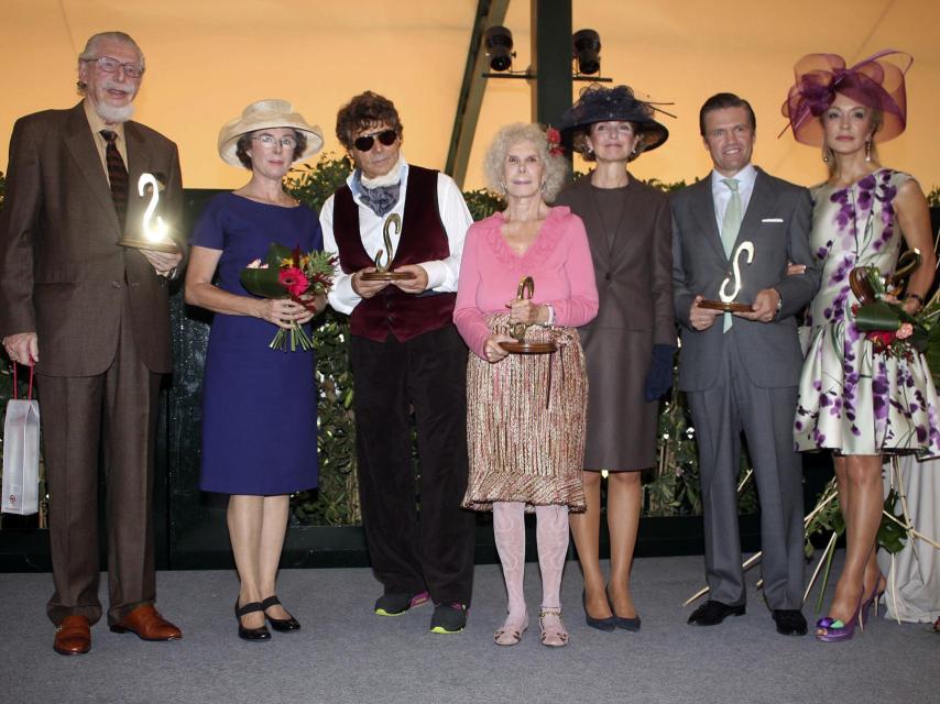 Jesús Quintero, Cayetana de Alba y Carmen Lomana en los Premios Escaparate de 2009