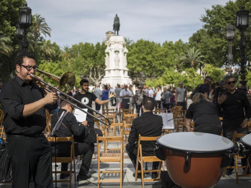 La Sinfónica de Sevilla en plena reivindicación.