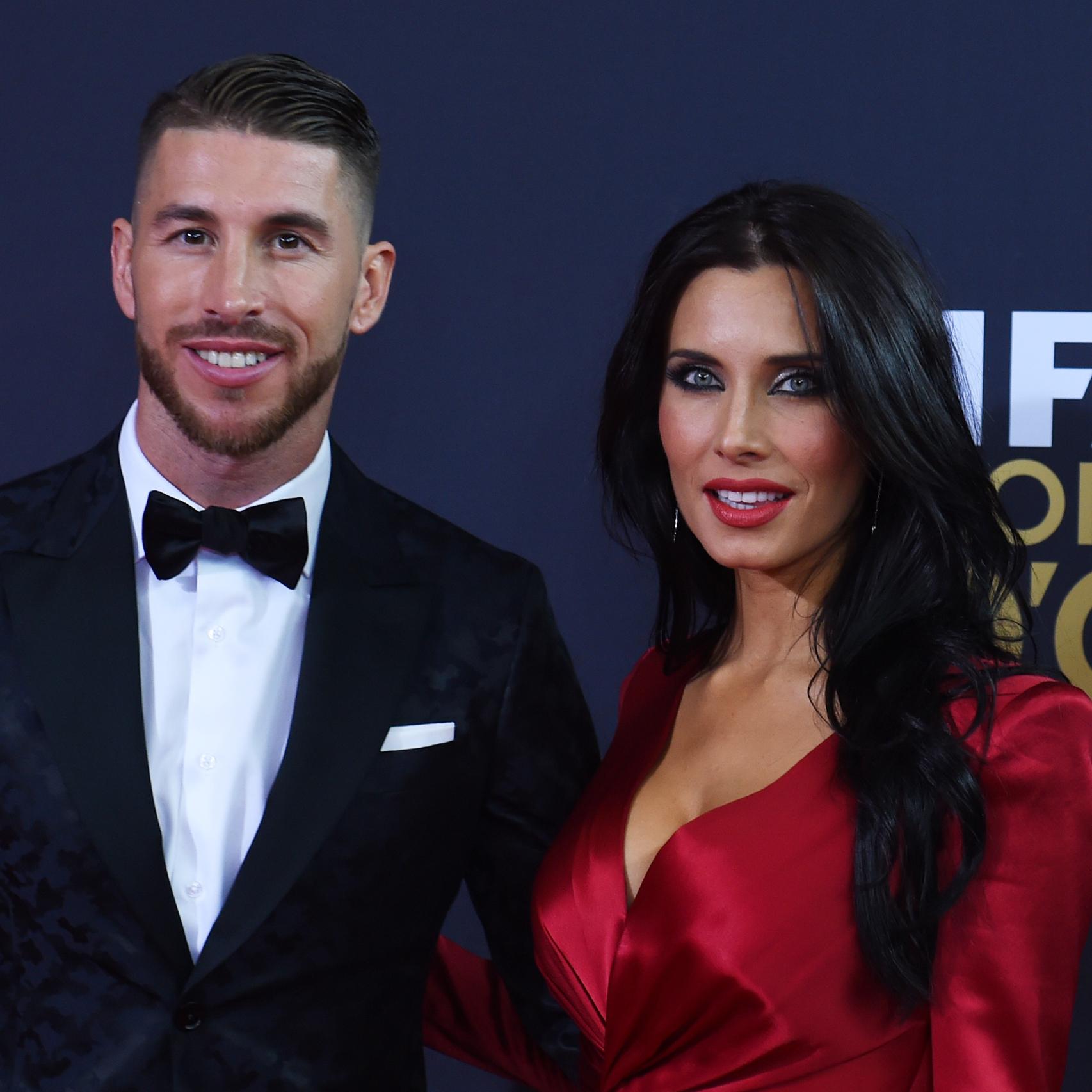 Sergio Ramos y Pilar Rubio durante la ceremonia del Balón de Oro de la FiFA
