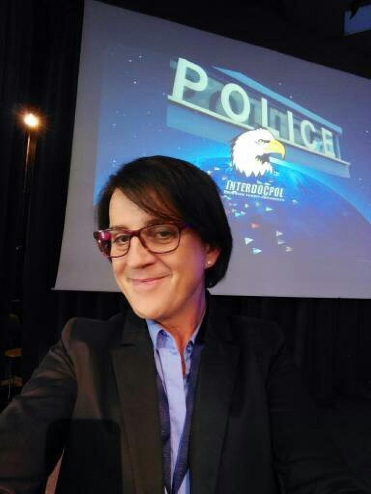 Marta, en el segundo congreso de falsedad documental, celebrado en Italia el pasado mes de abril.