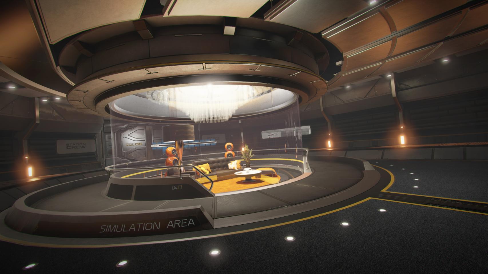 Escenario realizado con el software usado para enseñar a un algoritmo.