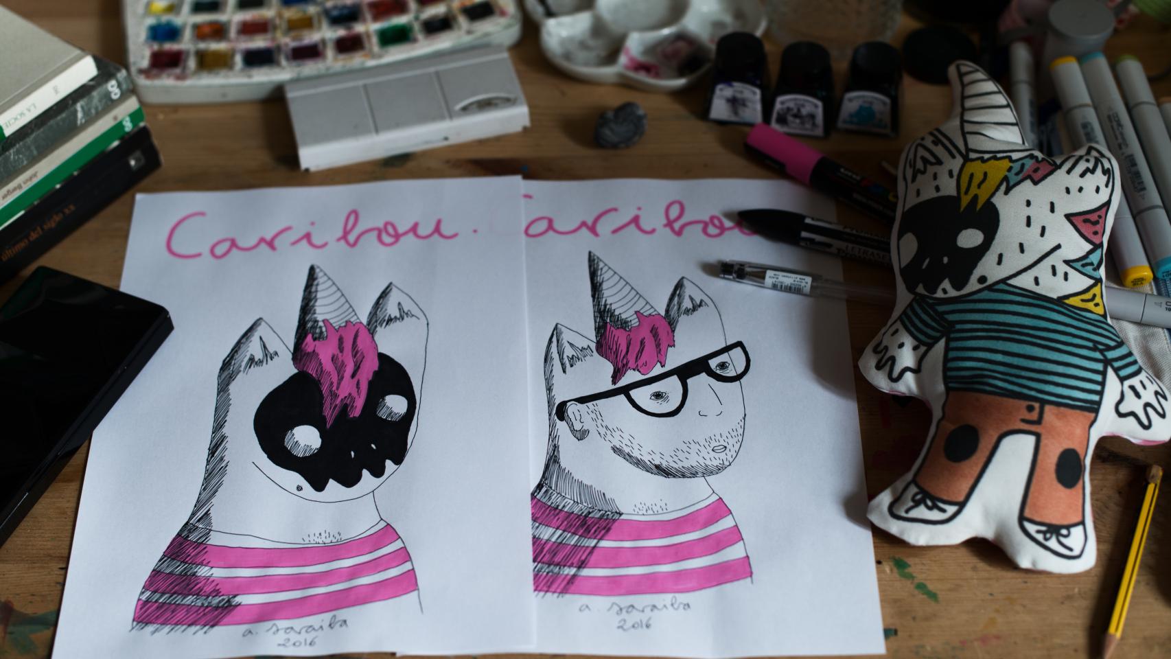 Mesa de trabajo de Aitor Saraiba.