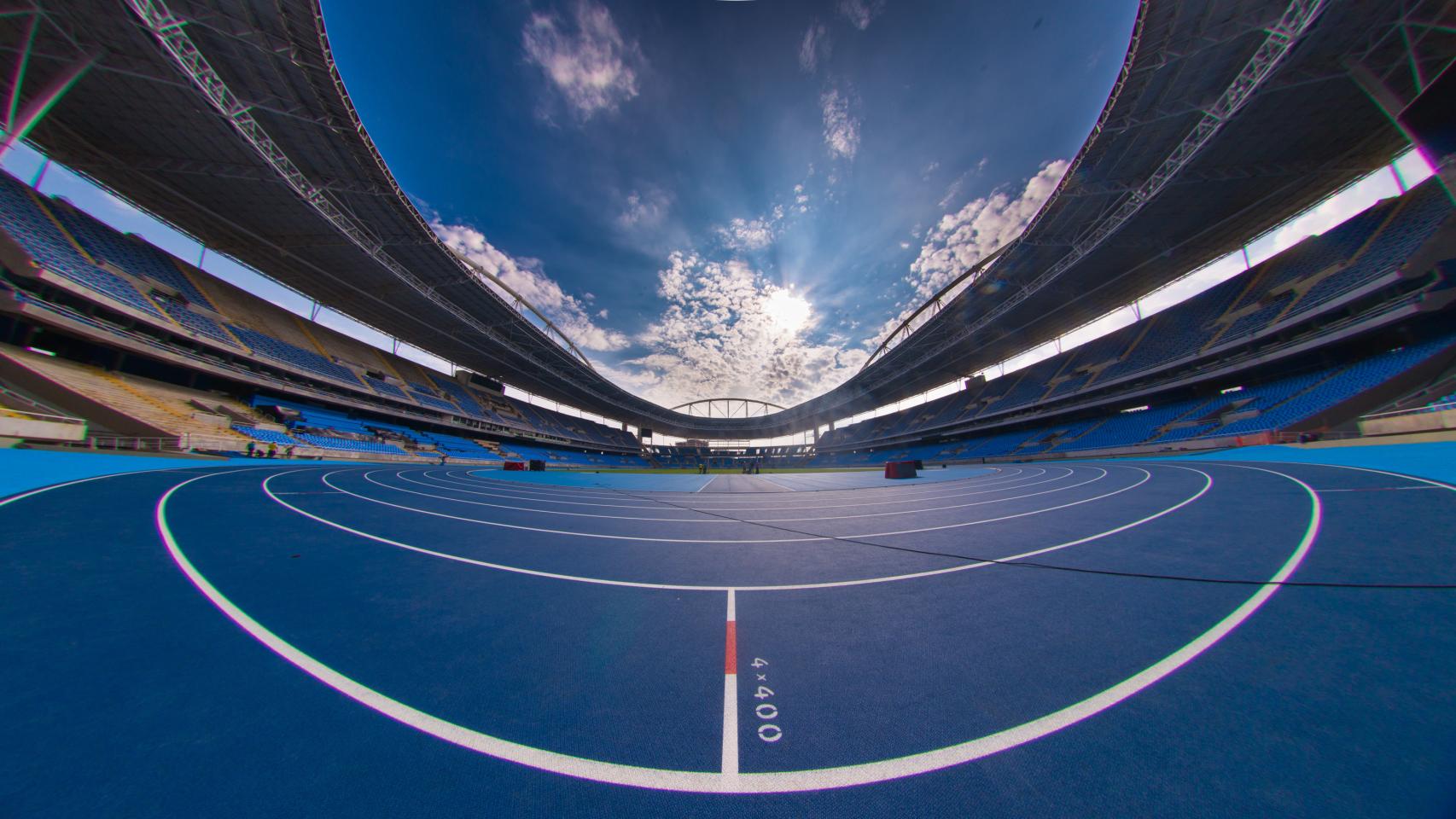 Panorámica de Engenhao, el Estadio Olímpico.