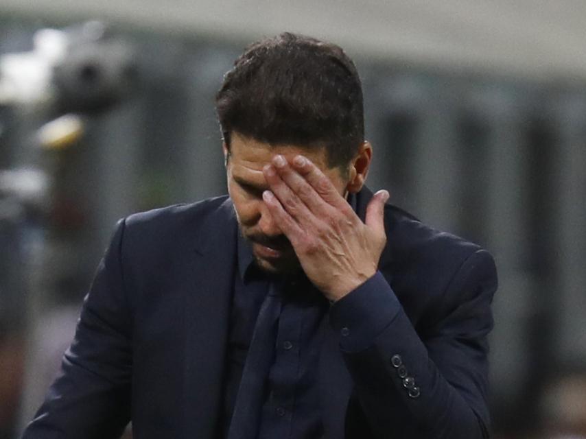 Simeone, en la final contra el Real Madrid.