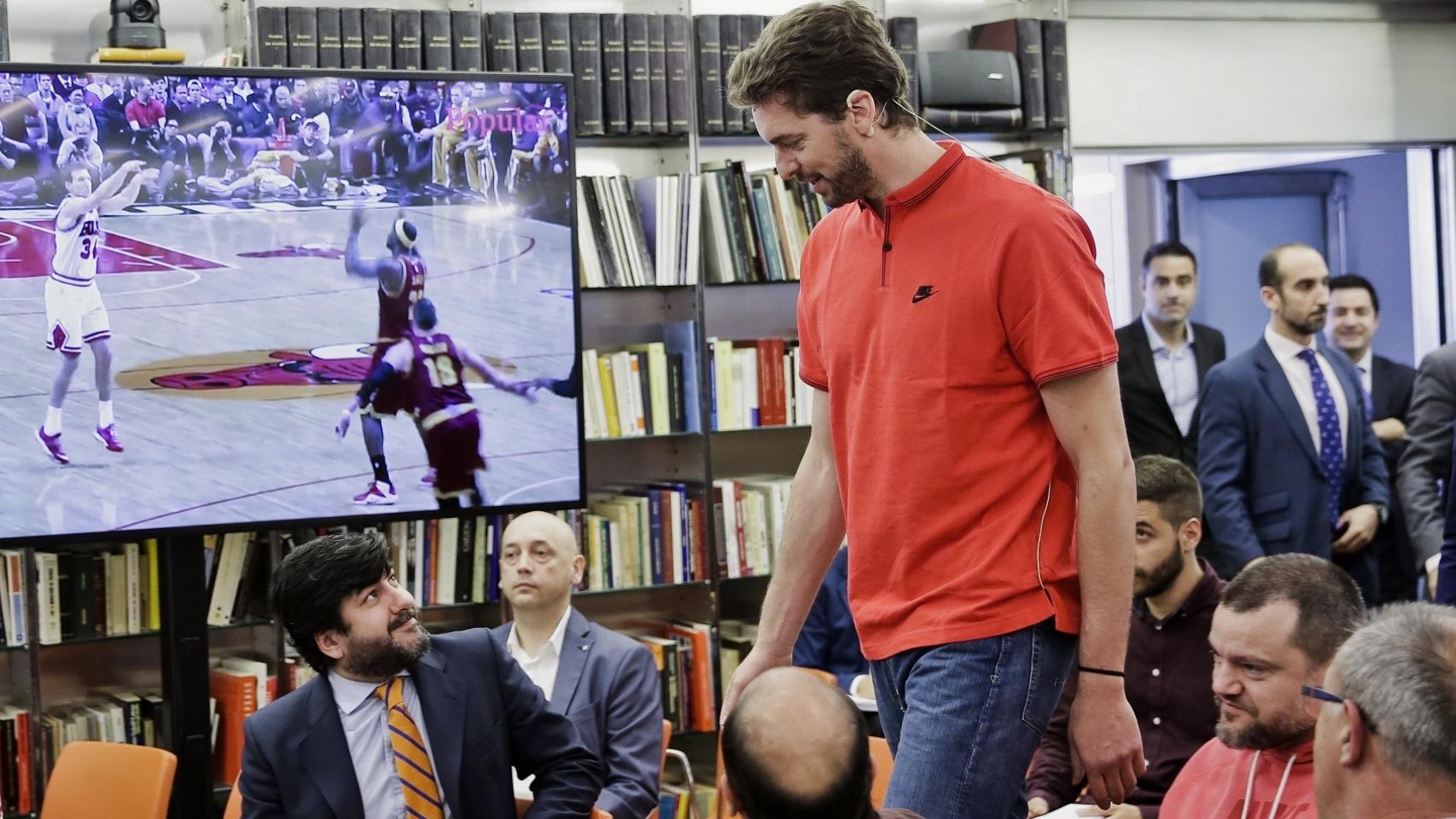 Gasol, en su intervención de esta mañana.