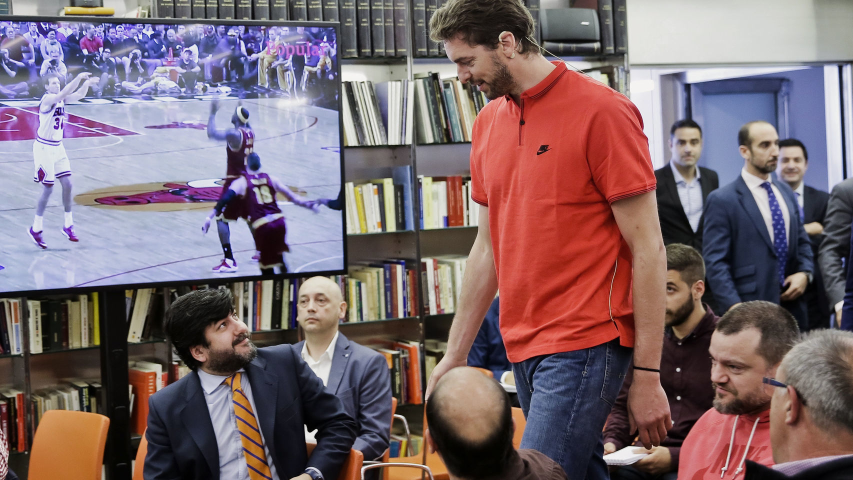 Pau Gasol, en el acto donde ha declarado sus dudas sobre si acudir a Río.