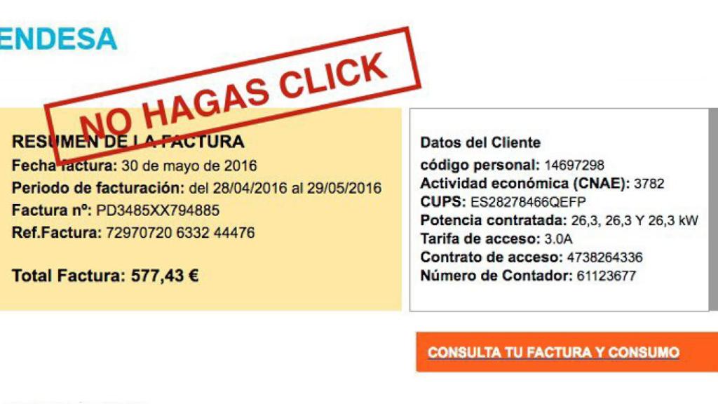 La última estafa que se hace pasar por Endesa