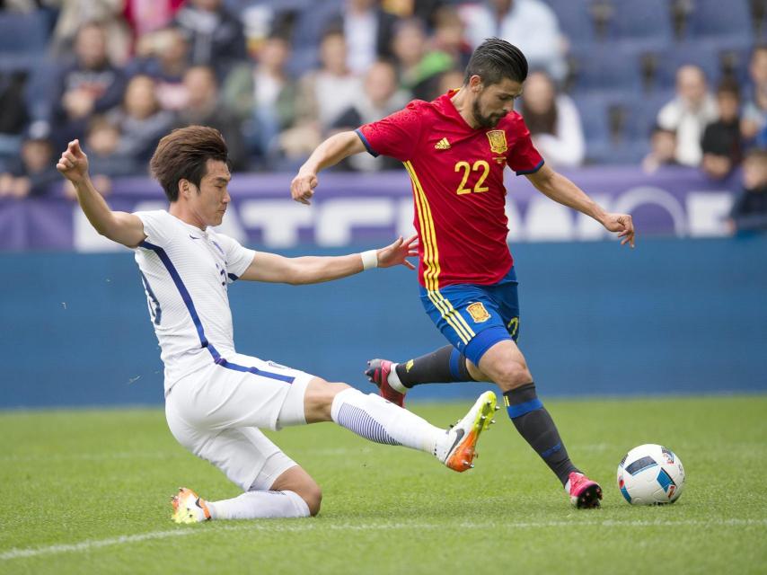 Nolito, en un lance del partido contra Corea.