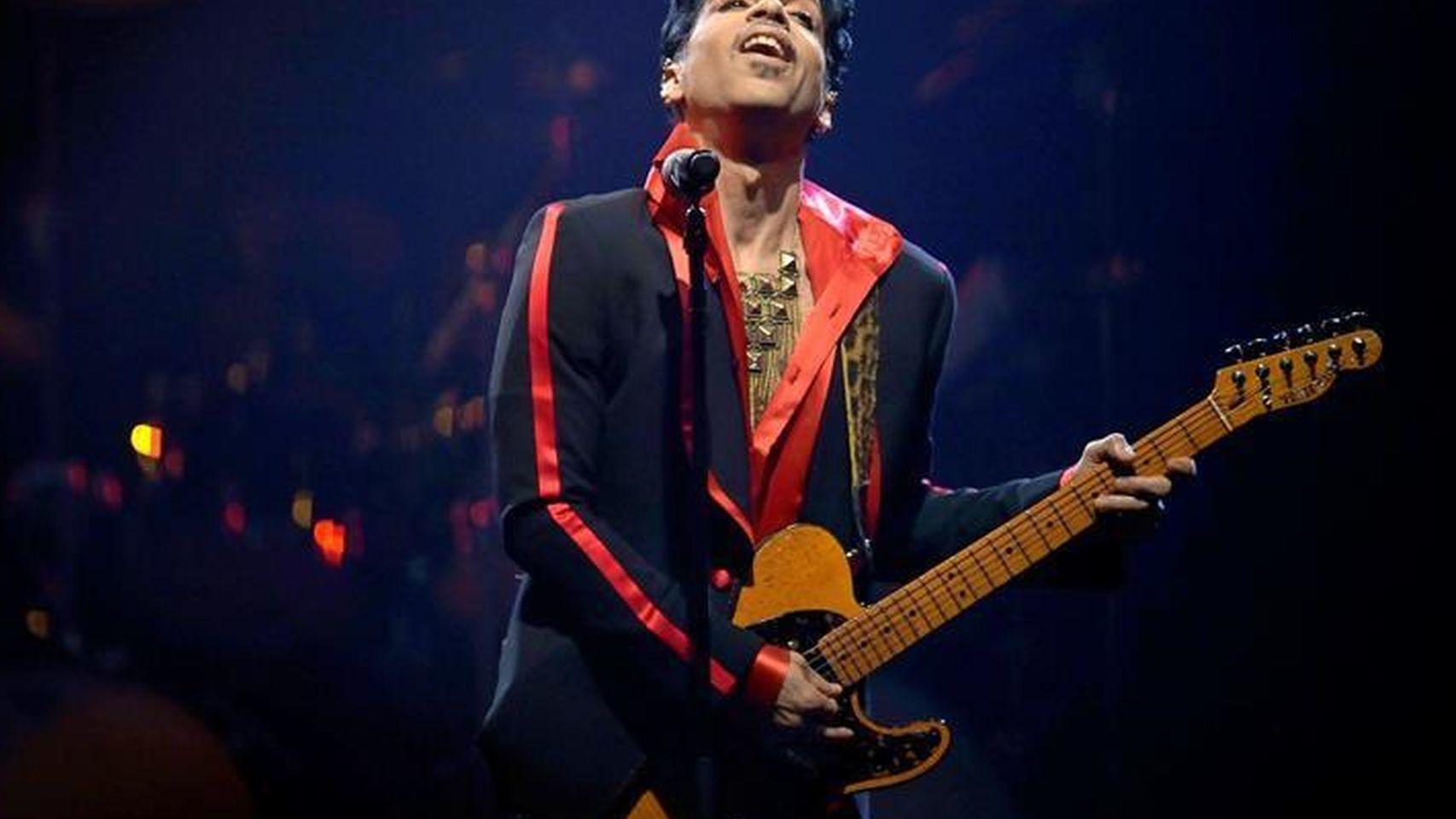 Prince en plena actuación.