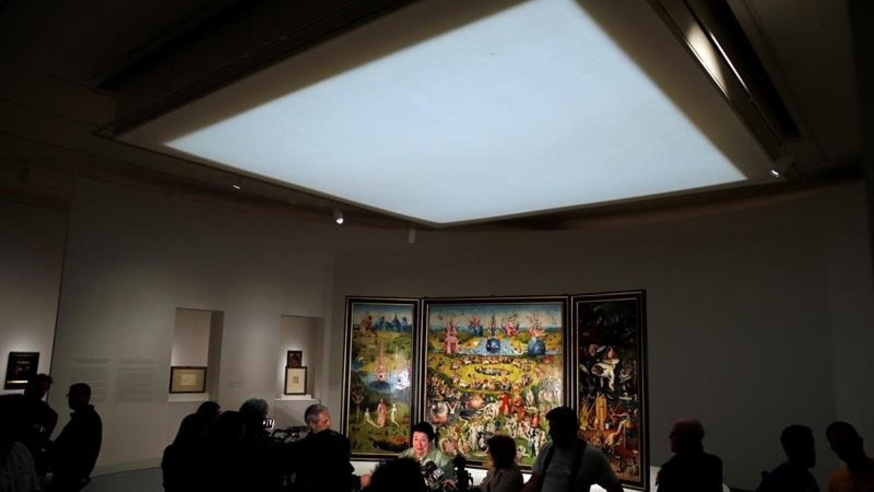 El espacio más espectacular de la exposición, el dedicado al Jardín de las delicias.