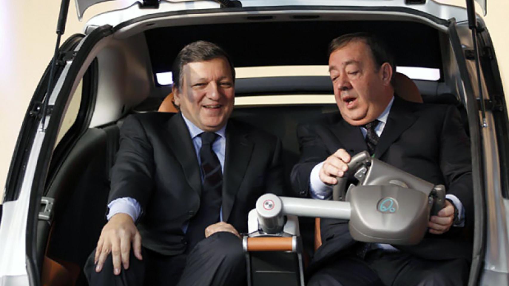 Durao Barroso en la presentación del Hiriko.