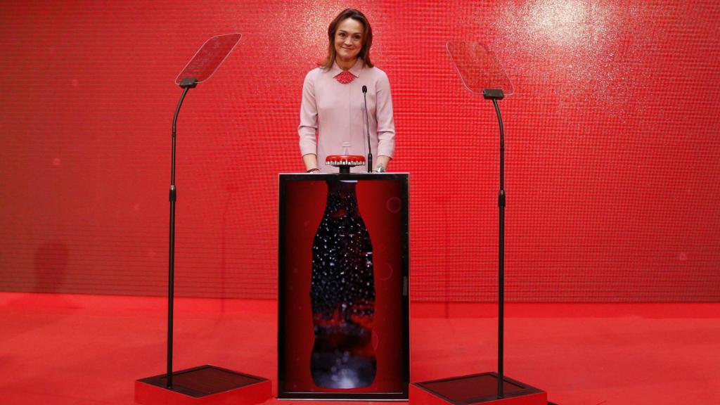 Sol Daurella, en la Bolsa de Madrid.