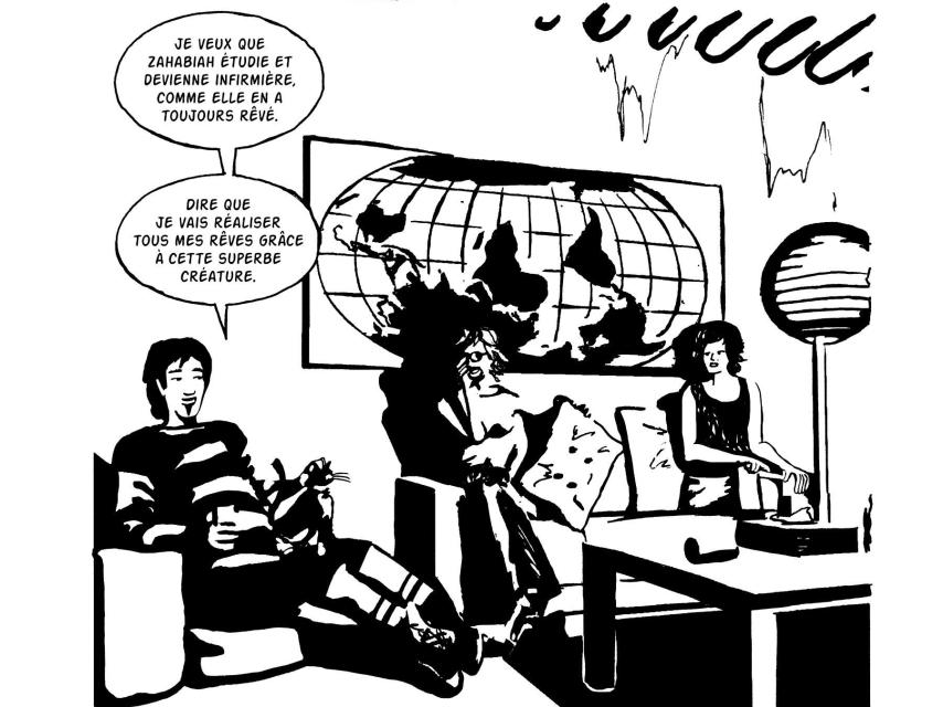 Detalle de una de las láminas de Freedom Hospital.