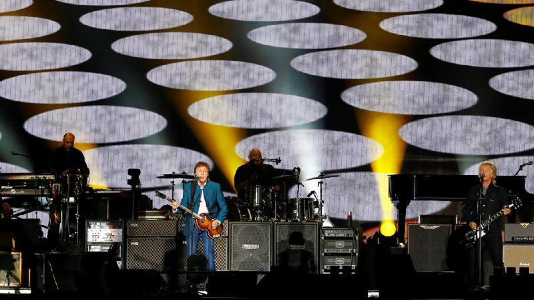 Paul McCartney en el concierto ofrecido en Madrid.