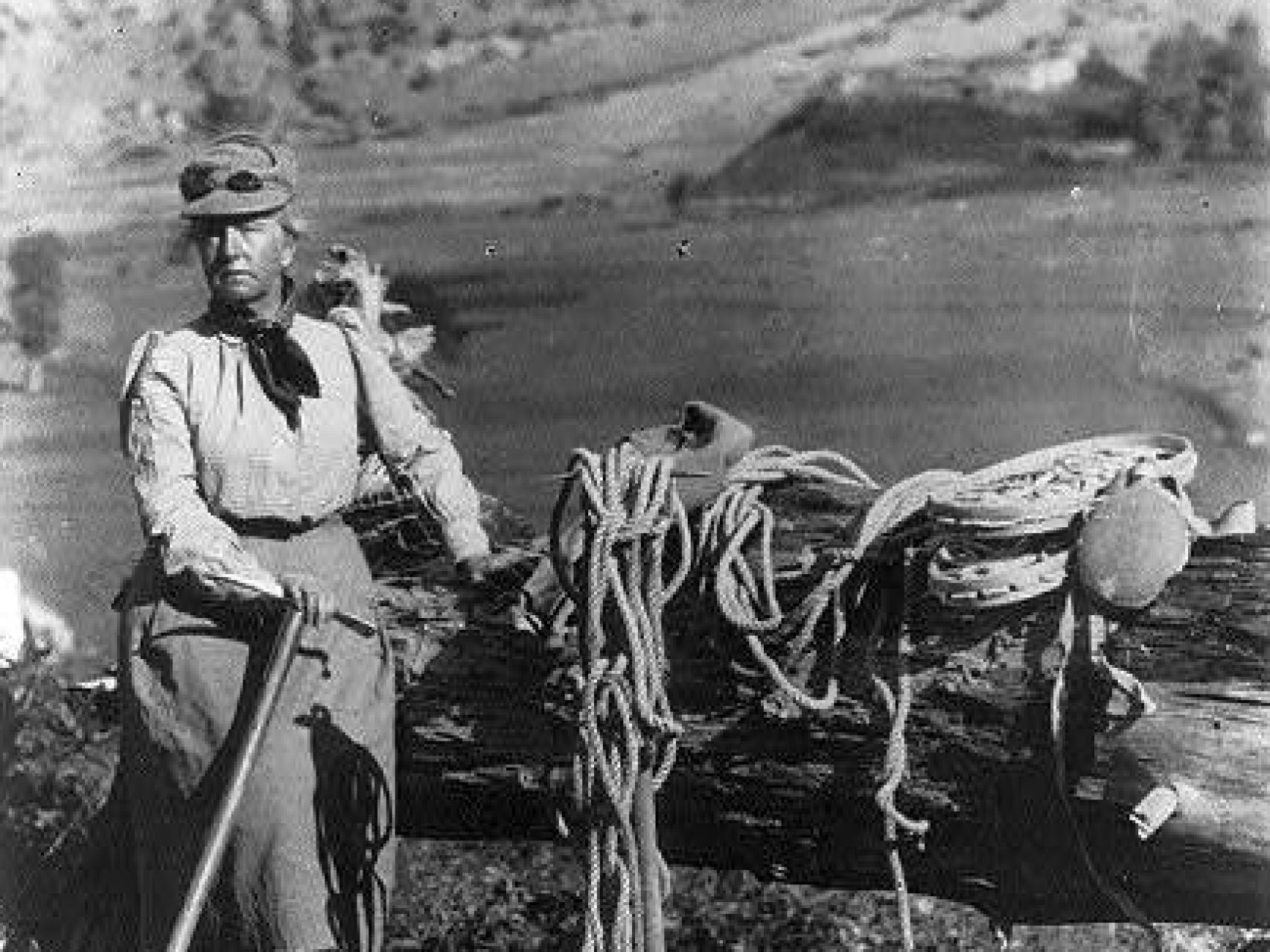 Fanny Bullock Workman y su equipo de alpinismo.