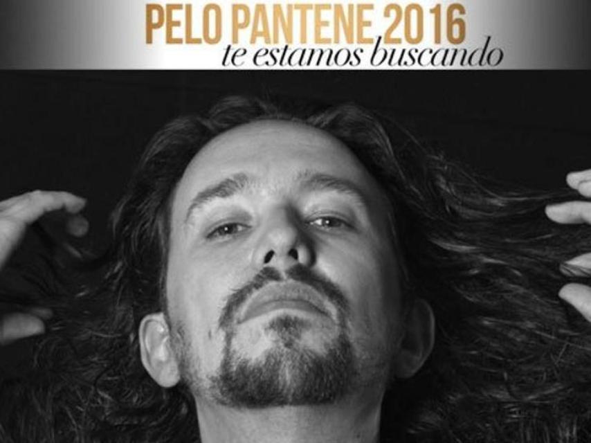 Un meme bromeando con la melena de Pablo Iglesias.