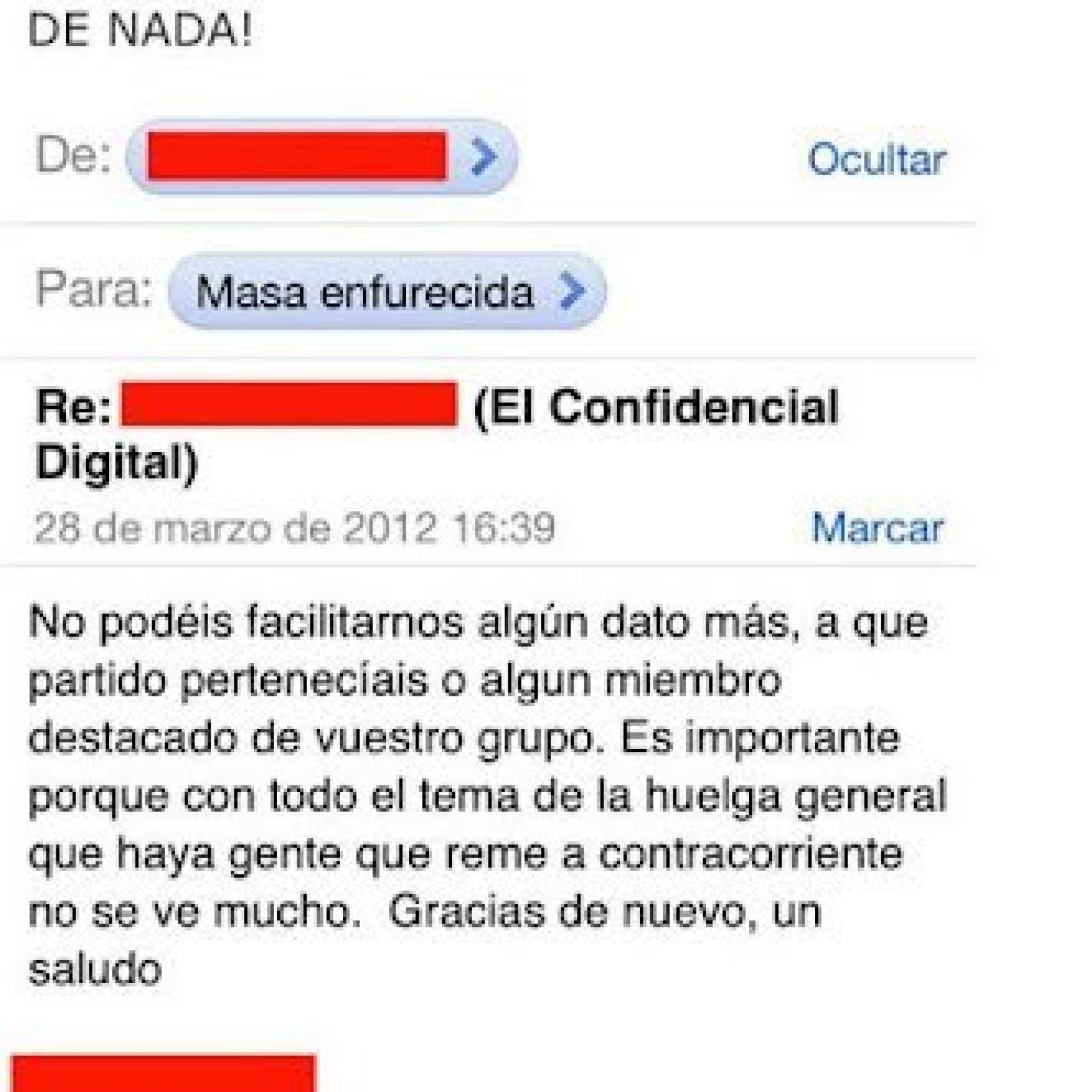 La cuenta tomó el pelo a una periodista y publicó los mensajes.