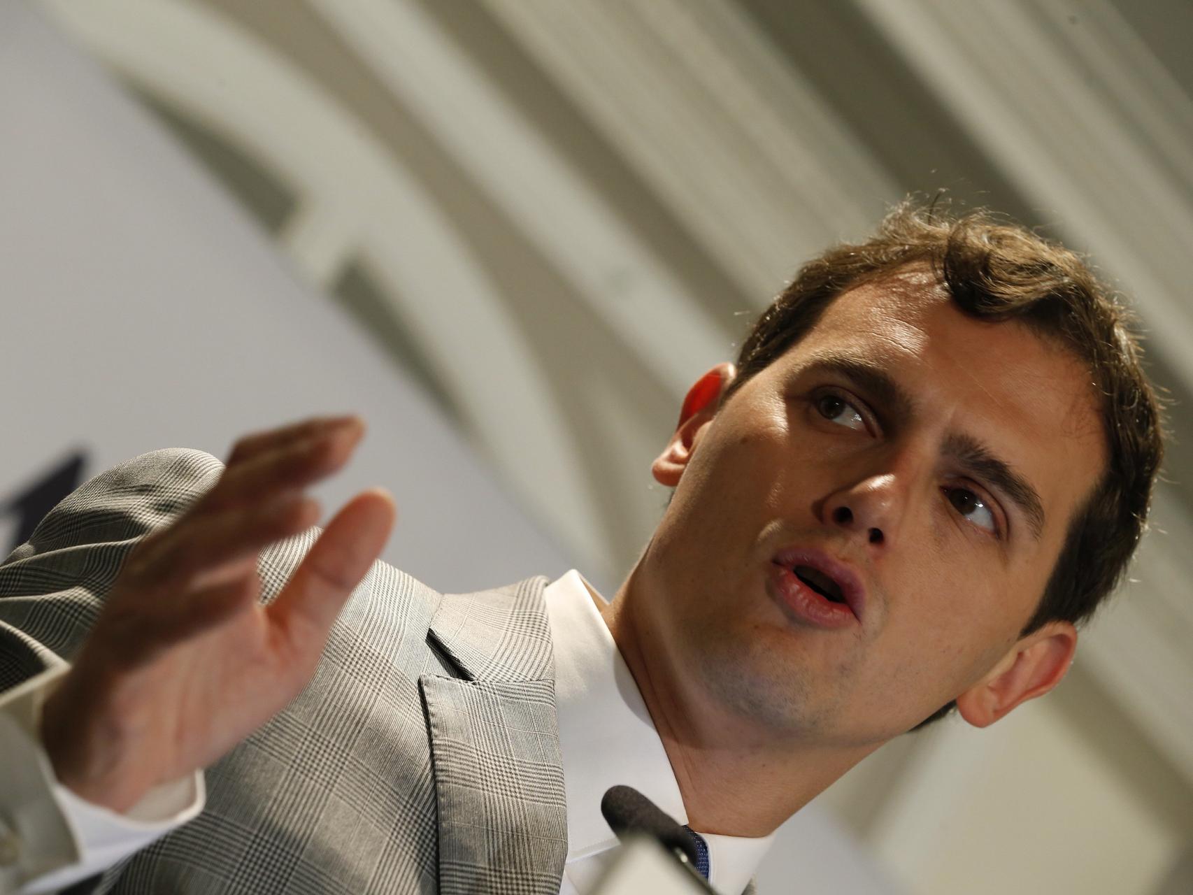 Albert Rivera en una intervención este lunes.