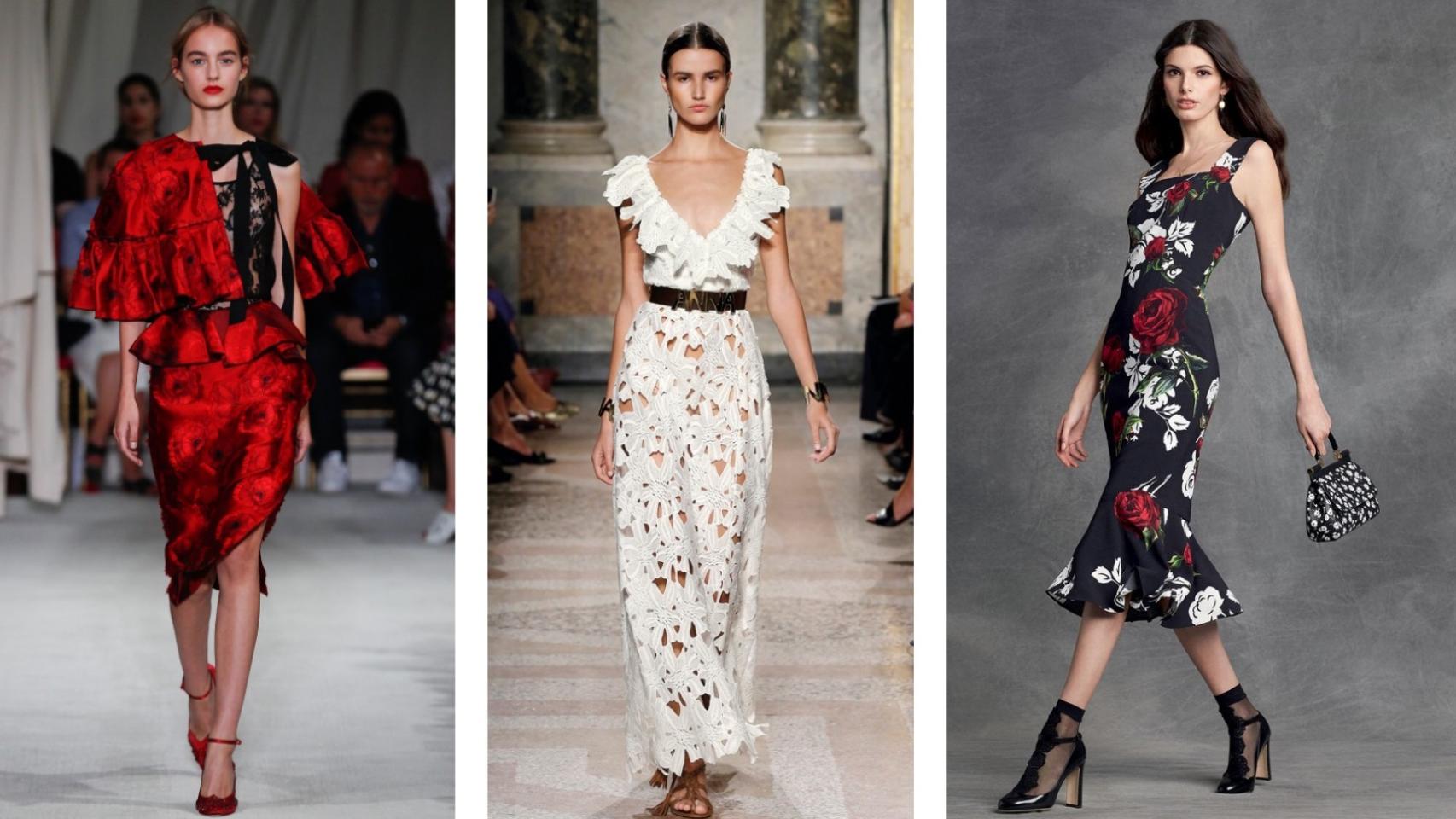 Primavera-Verano 2016 Óscar de la Renta, Blugirl y Dolce & Gabbana.