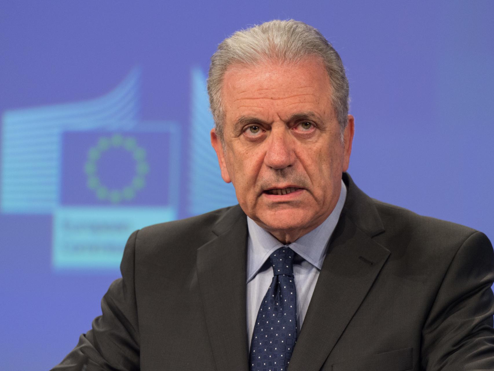 El comisario de Inmigración, Dimitris Avramopoulos, en una reciente rueda de prensa