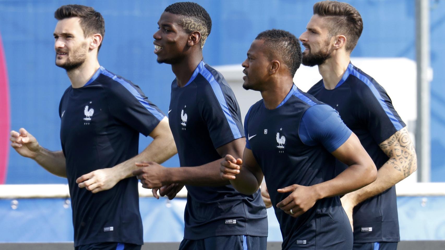 Lloris, Pogba, Evrá y Giroud.